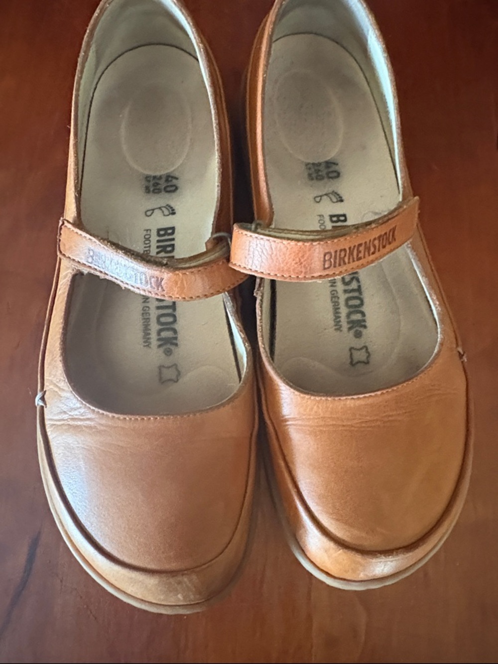 Birkenstock Tan Leather Mary Jane Flats - Picture 4 of 4